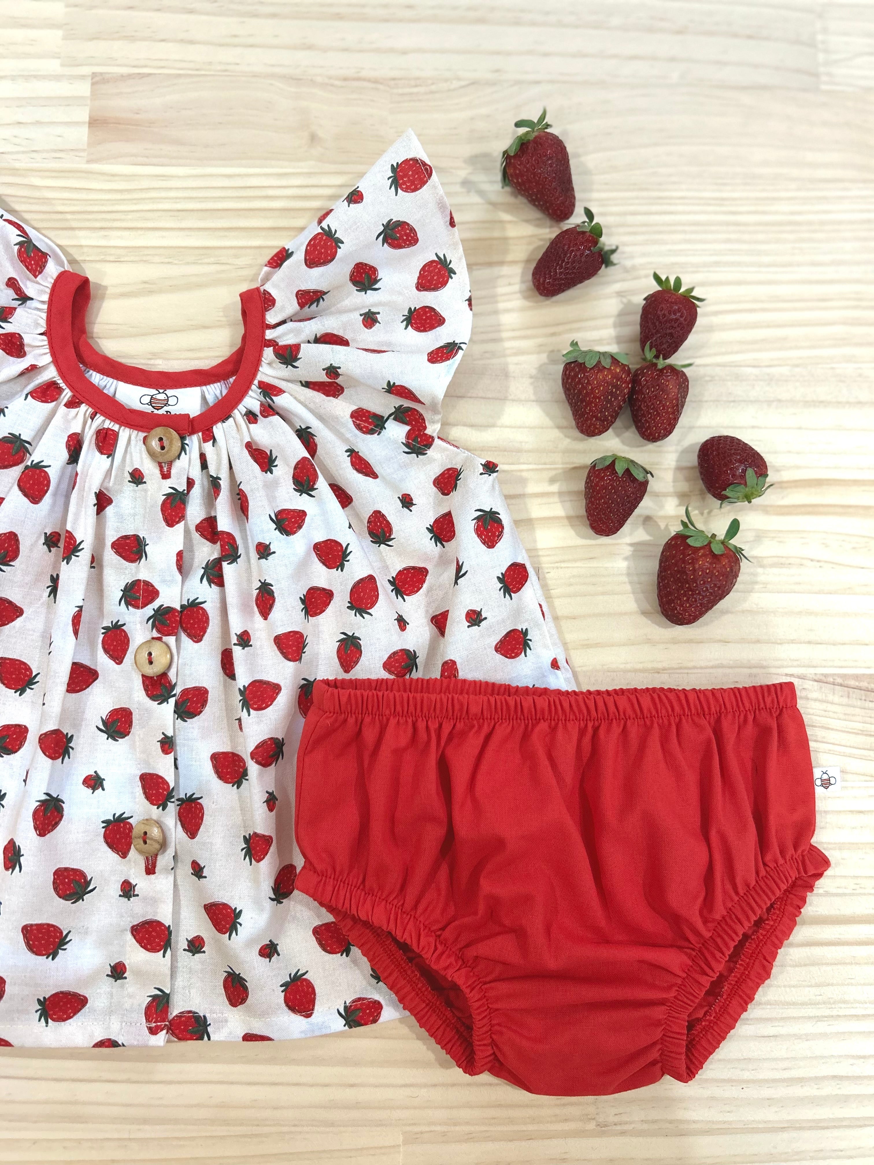 Meadow Baby Set in Strawberry Fields