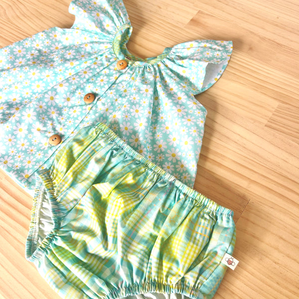 Meadow Baby Set in Spearmint Floral