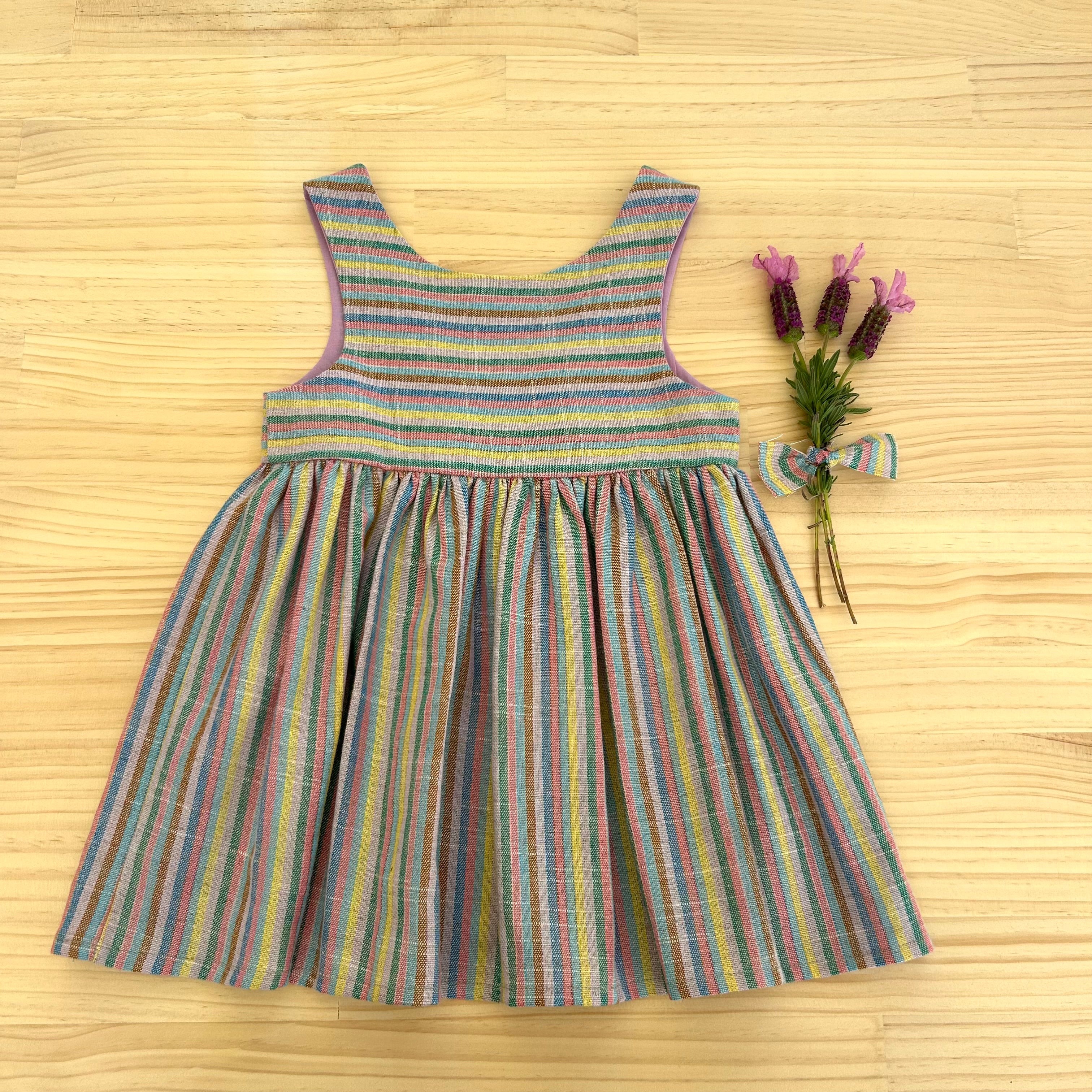 Clover Dress in Retro Stripe