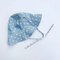 Reversible Sun Hat in Blue Spot/Oat Check
