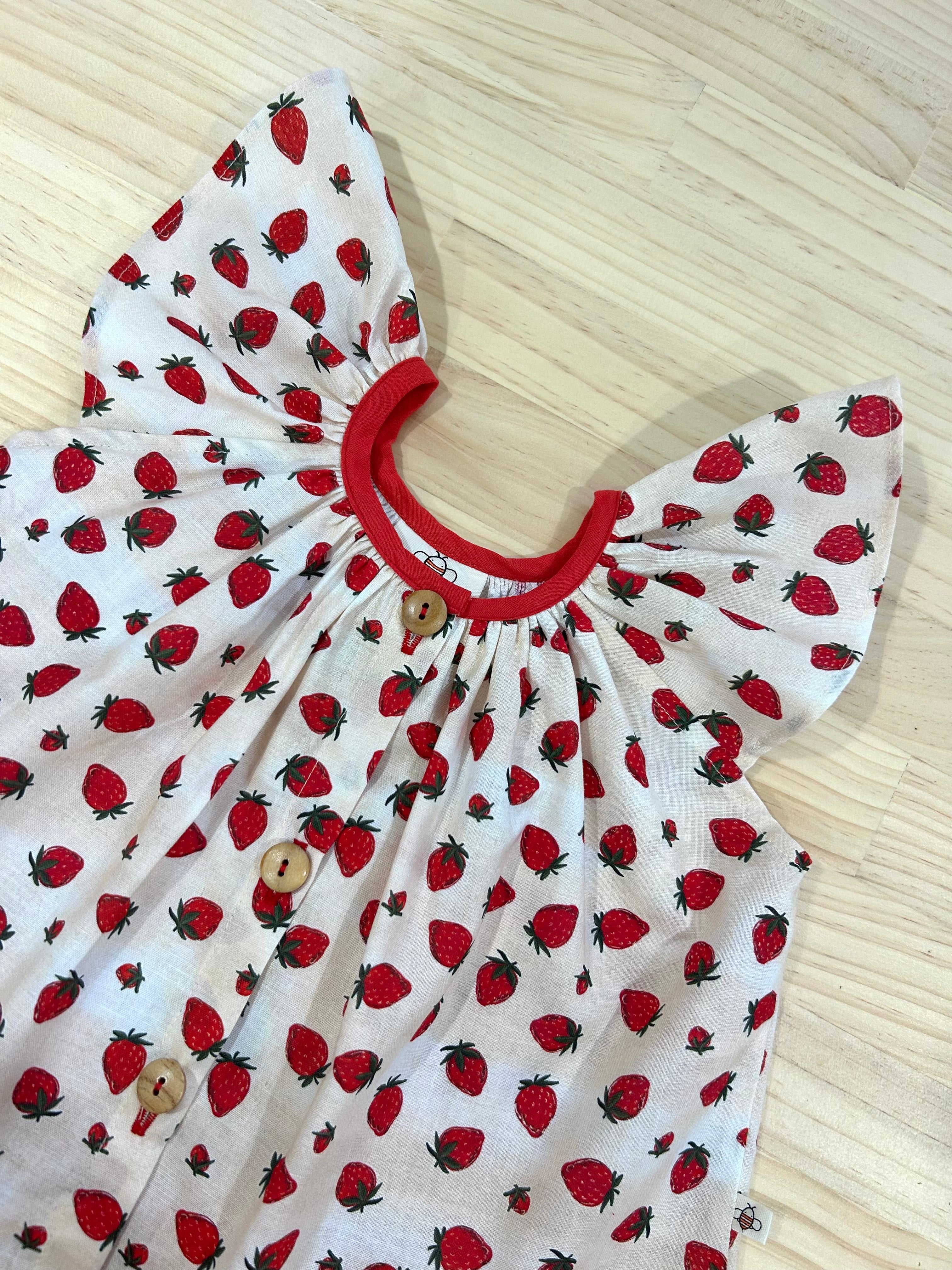 Meadow Baby Set in Strawberry Fields