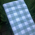 100% Cotton - Robert Kaufman; Light Blue Check