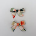 Christmas Gingham Hair Clips