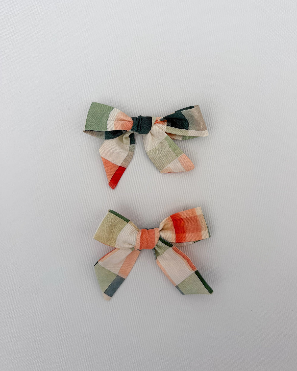 Christmas Gingham Hair Clips