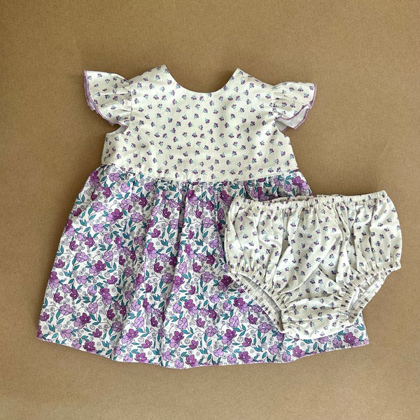 Baby Floral Frock Set (lilac)