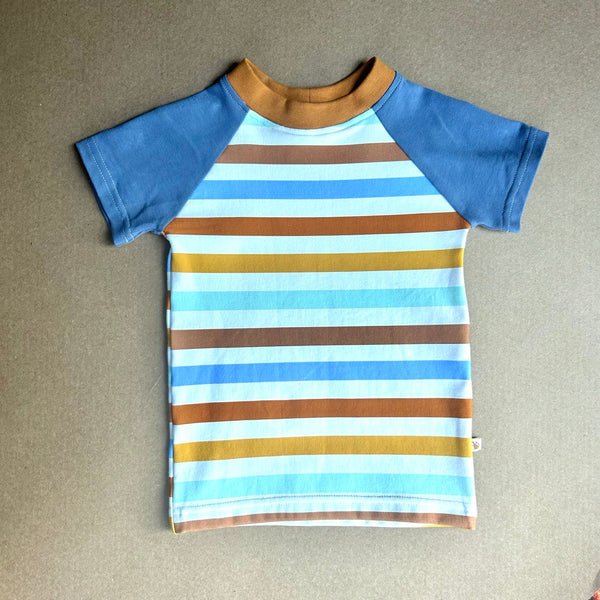 Retro fit unisex tee in Summer Stripe