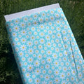 100% Cotton - Aqua Daisies