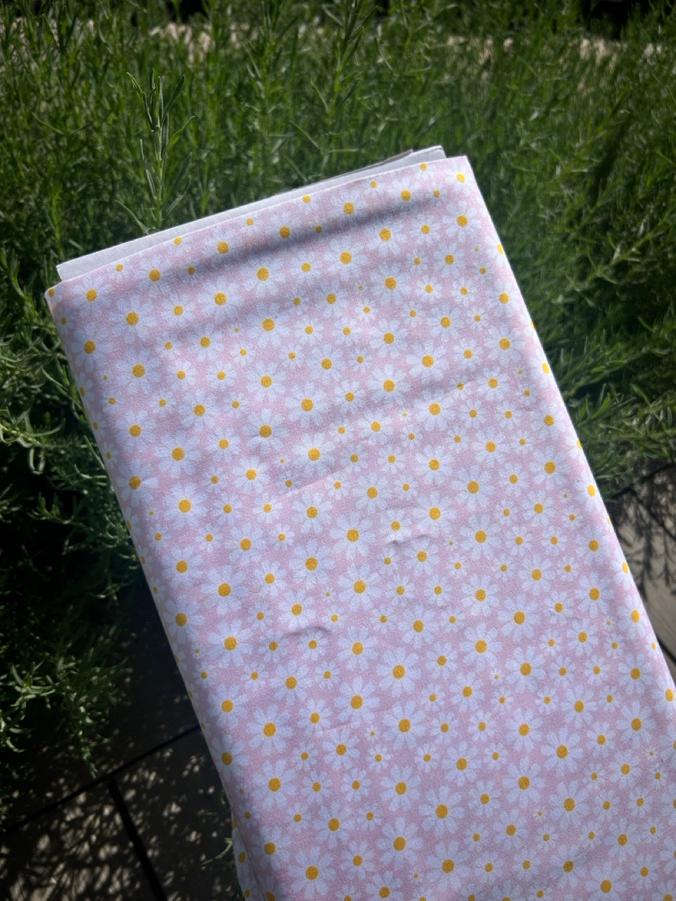 100% Cotton - Pink Daisies