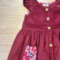 Iris Corduroy Dress - Poppy