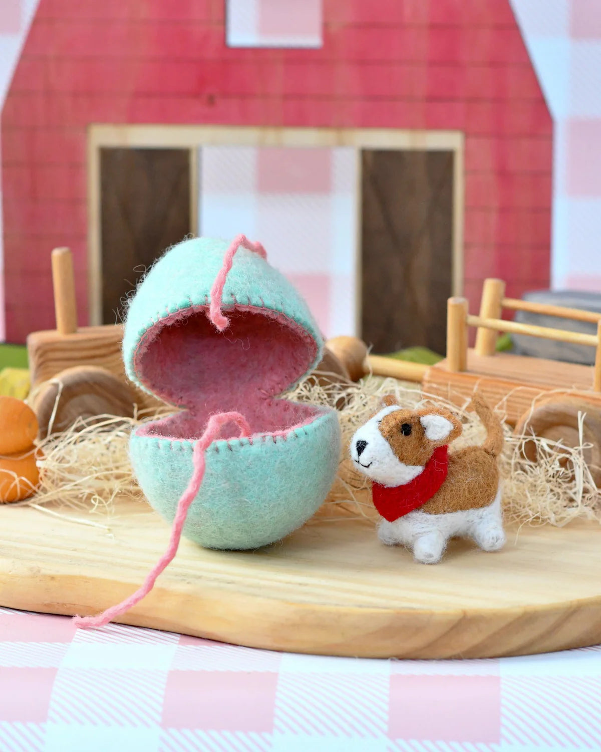 Felt Surprise Egg - Corgi Puppy