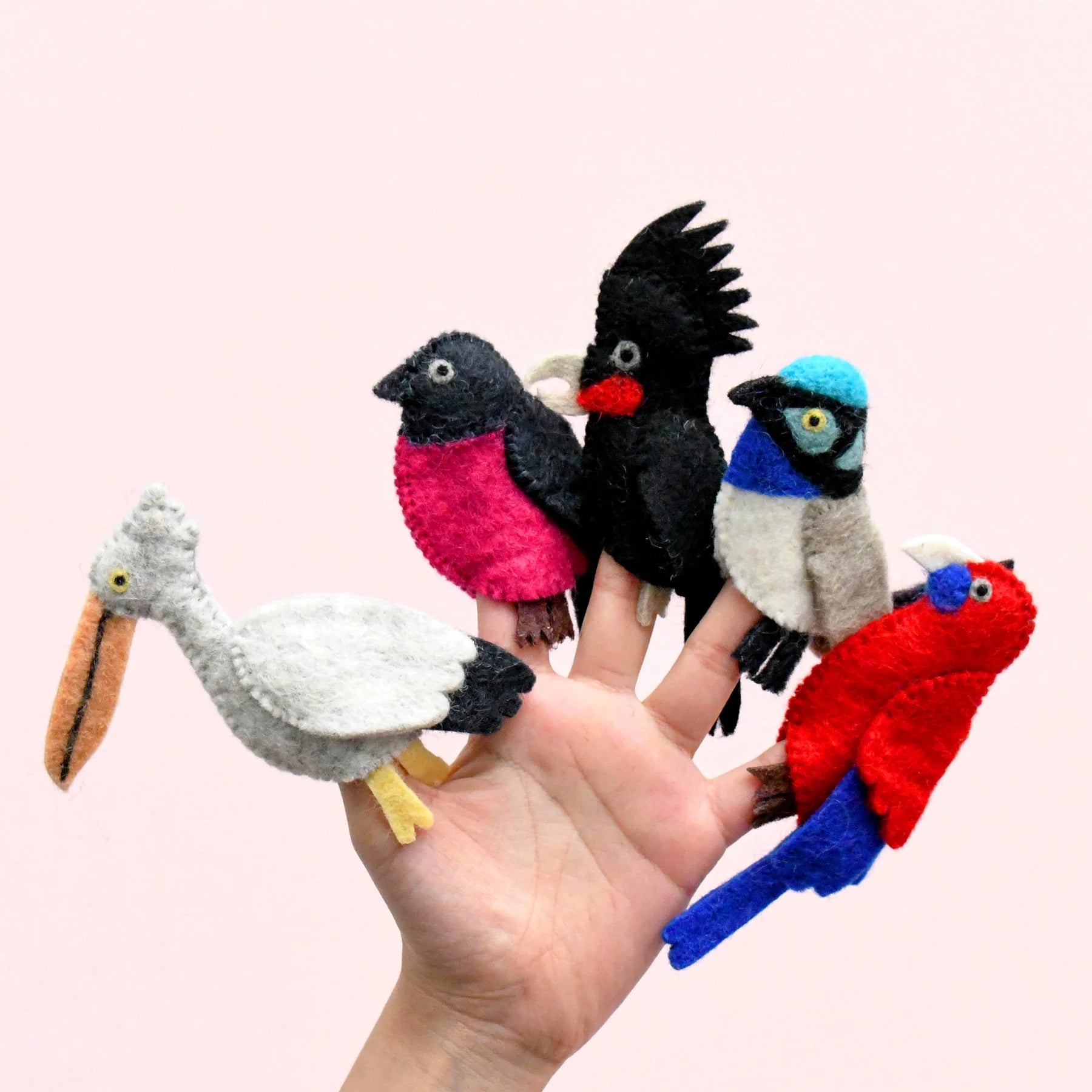 Finger Puppet Set - Australian Colourful Birds