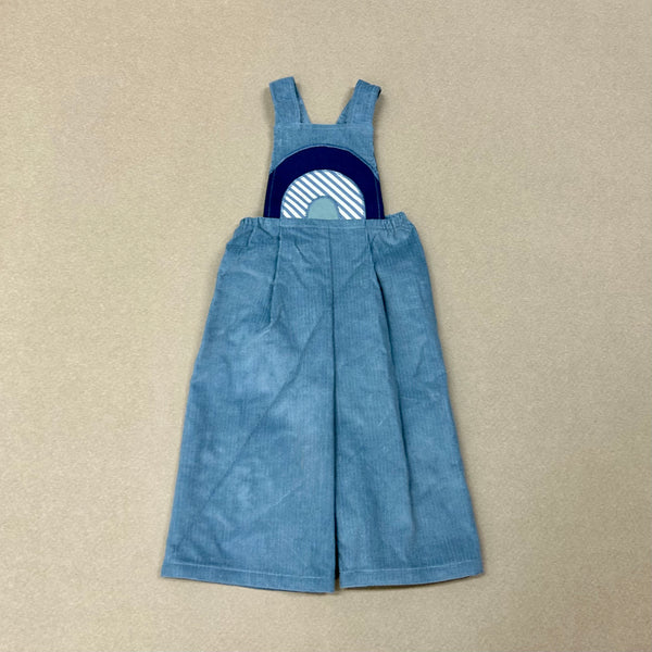 Baby Rainbow Dungarees in Blue Corduroy