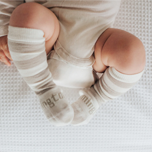Lamington Merino Newborn Socks in Dandelion