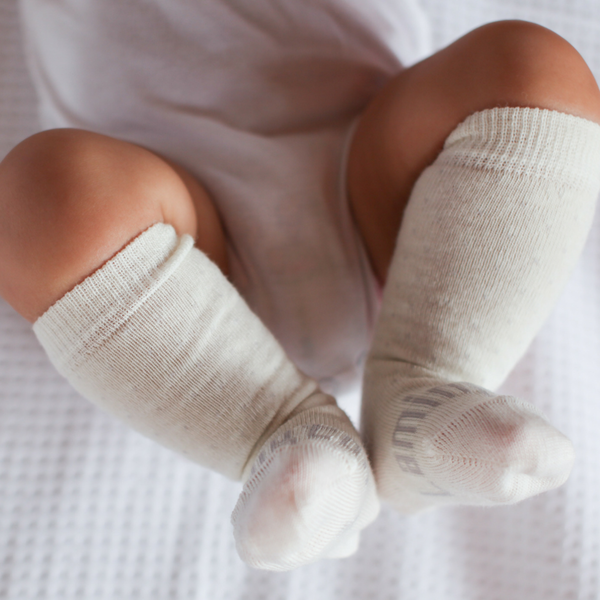 Lamington Merino Newborn Socks in Pipi